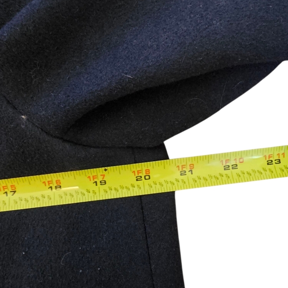 Mind Bridge Navy Blue Wool Blend OverCoat Size Large - Picture 4 of 6